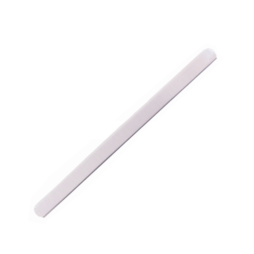 Metal Stamping Blanks Aluminum Bracelet Blank, 127mm (5") x 9.5mm (.38"), 12 Gauge - Deburred with Smooth Edges